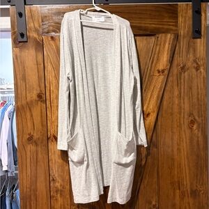 Old Navy Light Gray Open-Front Cardigan